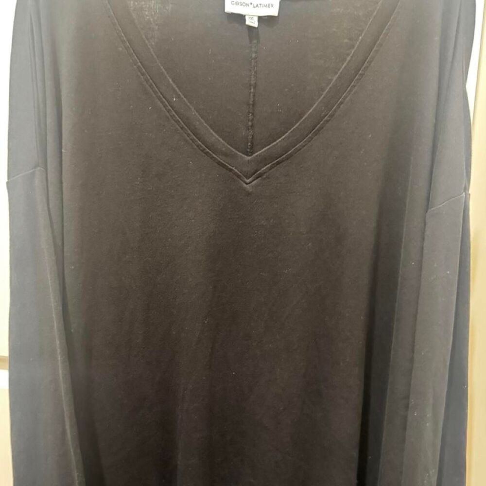 Gibson-latimer Women's Black and Brown Blouse